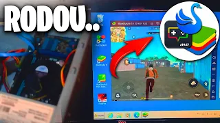 AGORA SIM O PC FRACO DA FEIRINHA COM 2 GB RAM RODA O FREE FIRE! | BLUESTACKS, MSI E SMARTGAGA