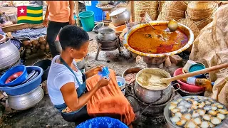 Mouthwatering traditional Togolese street food lomé Togo west Africa 🌍.