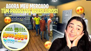 Meu Mercado tá FATURANDO MUITO com os produtos BRASILEIROS | Supermarket Simulator