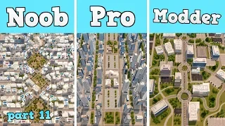 Noob VS Pro VS Modder - Building the perfect Office District in Cities: Skylines