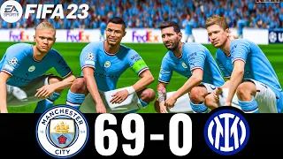 FIFA 23 -MESSI, RONALDO, MBAPPE, NEYMAR, ALL STARS | MAN CITY 69-0 INTER MILAN - UCL FINAL - PS5 4K