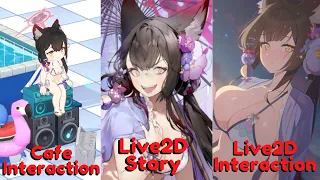 (EN & ID SUBTITLE) Kosaka Wakamo Cafe Interaction, Live 2D [Story & Interaction] | Blue Archive JP