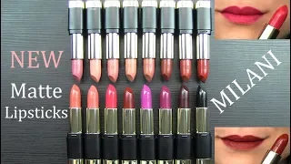 MILANI Bold Color Statement Matte Lipsticks: LIP SWATCHES & Review