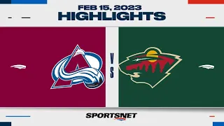 NHL Highlights | Avalanche vs. Wild - February 15, 2023