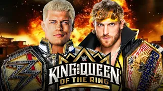 Cody Rhodes vs Logan Paul WWE Undisputed Universal Championship King & Queen of the Ring -Full Match