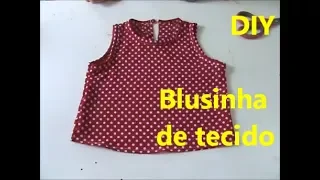 Blusinha de tecido com molde de 2 a 8 anos