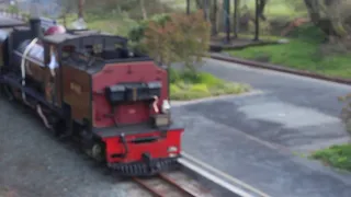 Beyer Garratt draws into Waunfawr station on the Welsh Highland