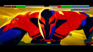 Spiderman vs Spiderman 2099 and Spider Society...with healthbars