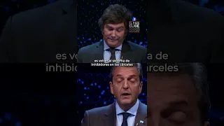 🗳️ #ElPaísElige | EL TENSO MOMENTO ENTRE JAVIER MILEI Y SERGIO MASSA DURANTE EL DEBATE