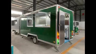 food vending van catering fully equipped concession street mobile food truck cart fast food trailer