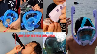 3-Step Full Face Snorkel Mask Test & 3-Step Dry Top Test, Comprehensive Analysis & Demo