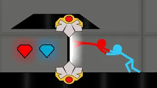 Watergirl and Fireboy , Stickman Animation - (Part 7 Crystal Temple Parkour)