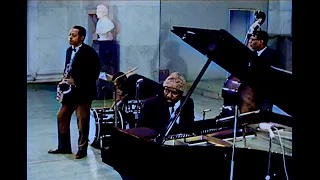 Thelonious Monk Quartet, at the University Aula, Oslo, Norway,  April 15th, 1966 (Colorized)