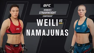 Zhang Weili vs Rose Namajunas (UFC 4 Simulation)