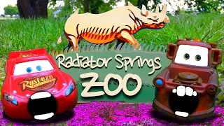 Disney Pixar Cars Lightning McQueen and Mater Go to the ZOO Animals Family Adventure Kids Toys Movie