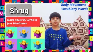 Body Movement verbs | Easy and quick learning | Movement Vocublary|  just 10 minutes.