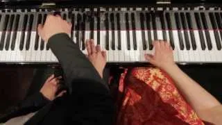 Carles & Sofia piano duo: "Polonaise in B Flat Major, Op. 75 No. 2". Franz Schubert