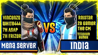 Vincenzo vs Raistar Squad || Free fire India 🇮🇳 vs Mena server Clash Squad Battle - Nonstop gaming