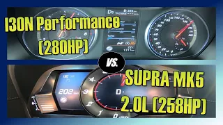 Hyundai I30N Performance VS Toyota Supra MK5 2.0 | 0-100km/h & 100-200km/h | CarPerformance Media