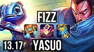 FIZZ vs YASUO (MID) | 12/2/13, 1.6M mastery, Dominating | NA Diamond | 13.17