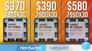 AMD Ryzen 7 7800X3D vs. Ryzen 9 7900X3D vs. Ryzen 9 7950X3D, Gaming Benchmark