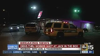 Drive-thru worker shot at Jack in the Box