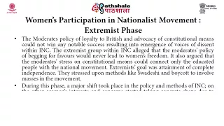 Women's Participation in Nationalist Movement Exterimest Phase