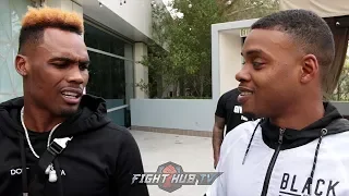 ERROL SPENCE & JERMELL CHARLO JOKINGLY ARGUE OVER WHOSE THE BIGGER FIGHTER