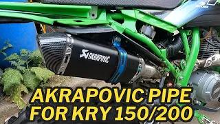 KRY 150/200 AKRAPOVIC PIPE INSTALLATION GUIDE