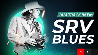 Essential Stevie Ray Vaughn Style Slow Minor Blues Guitar Backing Track in Em for Soloing + Jamming