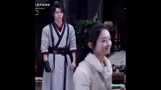 😂😂😂😂Zhao Liying and Wang Yibo try to control their laugh😅😅😅😅LOF BTS