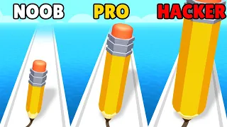 NOOB vs PRO vs HACKER in Pencil Run