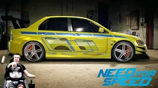 Mitsubishi Lancer Evo Брайна О'Коннера NFS 2016 на руле Fanatec Porsche 911 GT2