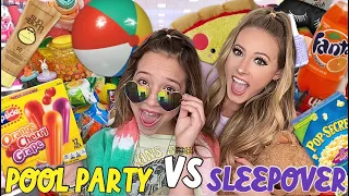 POOL PARTY👙☀️ VS SLEEPOVER PARTY 🍿🧸TARGET SHOPPING CHALLENGE!