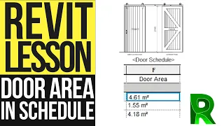 How to Show Area in Door or Window Schedule - Revit Tutorial