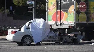 Crash Into Tractor Trailer Kills One, Critically Injures Another In Sylmar