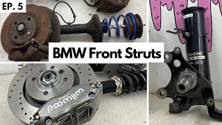 EP. 5  My BMW E30 Restoration - Front Struts - Complete Restoration & Upgrades