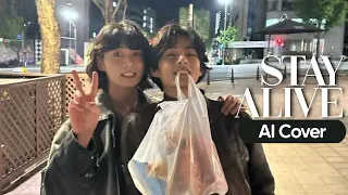 Taehyung - Stay Alive (Back Vocal Jungkook) Lyrics [AI Cover]