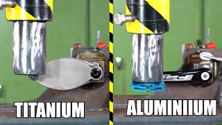 3D-Printed Titanium vs. Forged Aluminum: Brutal Crank Arm Test With Hydraulic Press