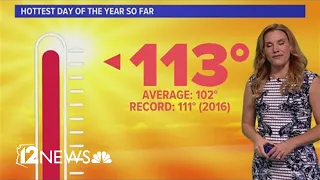 It was 113 degrees today. That's a record high.