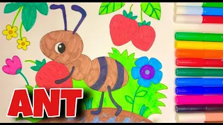 Esay painting for kids ! ant | ant farm funny drawings |kid's world