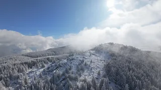 Черната Скала в сняг и облаци - Black Rock in fresh snow and clouds