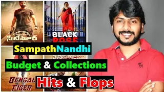 #Director #Sampathnandhi  all movies budget & collections || hits and flops list Upto#BlackRose