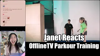 [Janet Reacts] OfflineTV Tries Parkour Training 🏃‍♀️🏃‍♂️