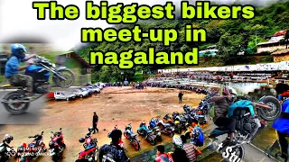 Biggest bikers meet-up in Nagaland😎 || wheelie challenge #accident 😭