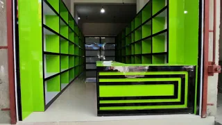 8"×"26 modern shop furniture design | latest shop counter design | step by step detail with price !!