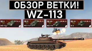 ОБЗОР ВЕТКИ WZ-113 И ЧТО ВАС ЖДЕТ НА ПУТИ К НЕМУ WOT BLITZ