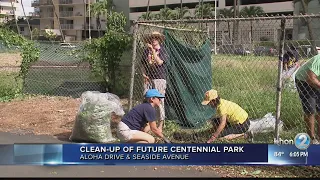 Residents hope that the littering at the site of the future centennial park will stop