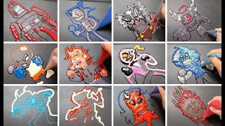 FRIDAY NIGHT FUNKIN-Pancake art Challenge/Tordbot, Ruv, Cassandra, Tricky 5, Matt...FNF Skins Icon