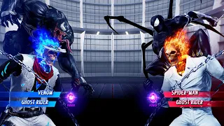 Venom & Ghost Rider vs Black Spiderman & Ghost Rider (Very Hard) - Marvel vs Capcom | 4K UHD